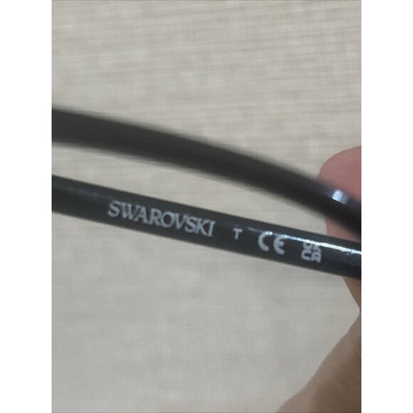 Swarovski Women's Eyeglasses Shiny Black Cat Eye Plastic Frame Sk2003 - Picture 7 of 7